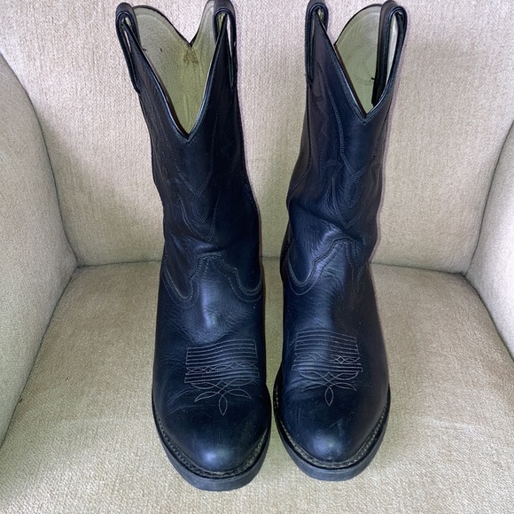 DURANGO Mens Black Oil Resistant Leather Western 11” Boots Size 11EE - Picture 4 of 12